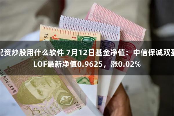 配资炒股用什么软件 7月12日基金净值：中信保诚双盈LOF最新净值0.9625，涨0.02%