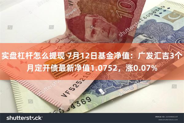 实盘杠杆怎么提现 7月12日基金净值：广发汇吉3个月定开债最新净值1.0752，涨0.07%