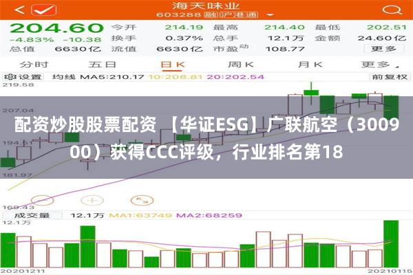 配资炒股股票配资 【华证ESG】广联航空（300900）获得CCC评级，行业排名第18