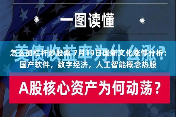 怎么加杠杆炒股票 7月19日国新文化涨停分析：国产软件，数字经济，人工智能概念热股