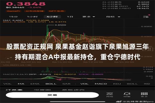 股票配资正规网 泉果基金赵诣旗下泉果旭源三年持有期混合A中报最新持仓，重仓宁德时代