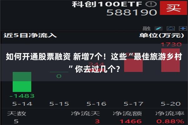 如何开通股票融资 新增7个！这些“最佳旅游乡村”你去过几个？