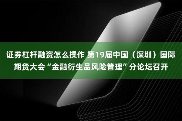 证券杠杆融资怎么操作 第19届中国（深圳）国际期货大会“金融衍生品风险管理”分论坛召开