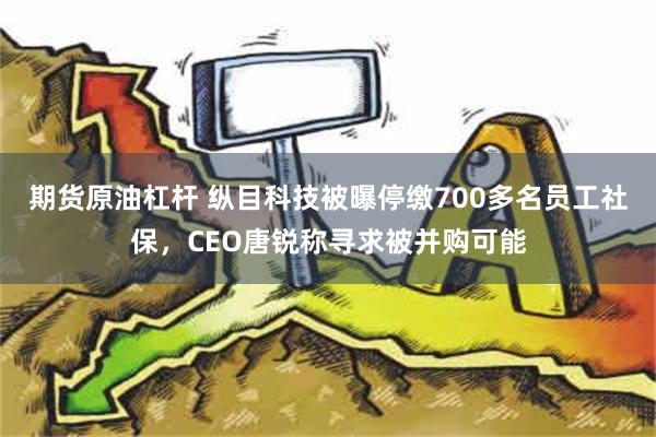 期货原油杠杆 纵目科技被曝停缴700多名员工社保，CEO唐锐称寻求被并购可能